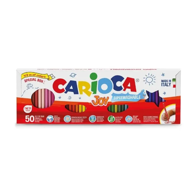Carioca Pennarelli Punta Fine Joy 1/2 metro 50 pezzi