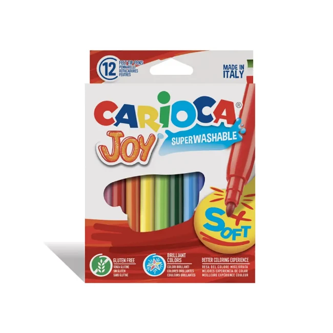Carioca Pennarelli Punta Fine Joy 12 pezzi