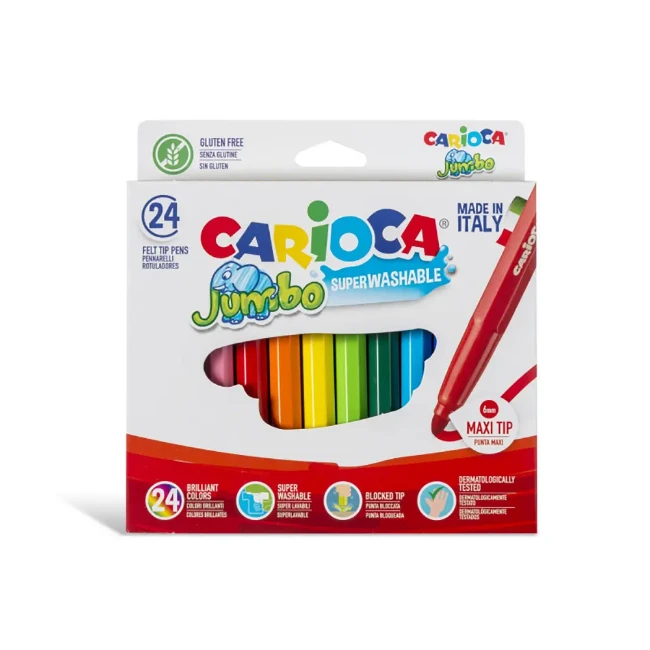 Carioca Pennarelli Punta Maxi Jumbo 24 pezzi
