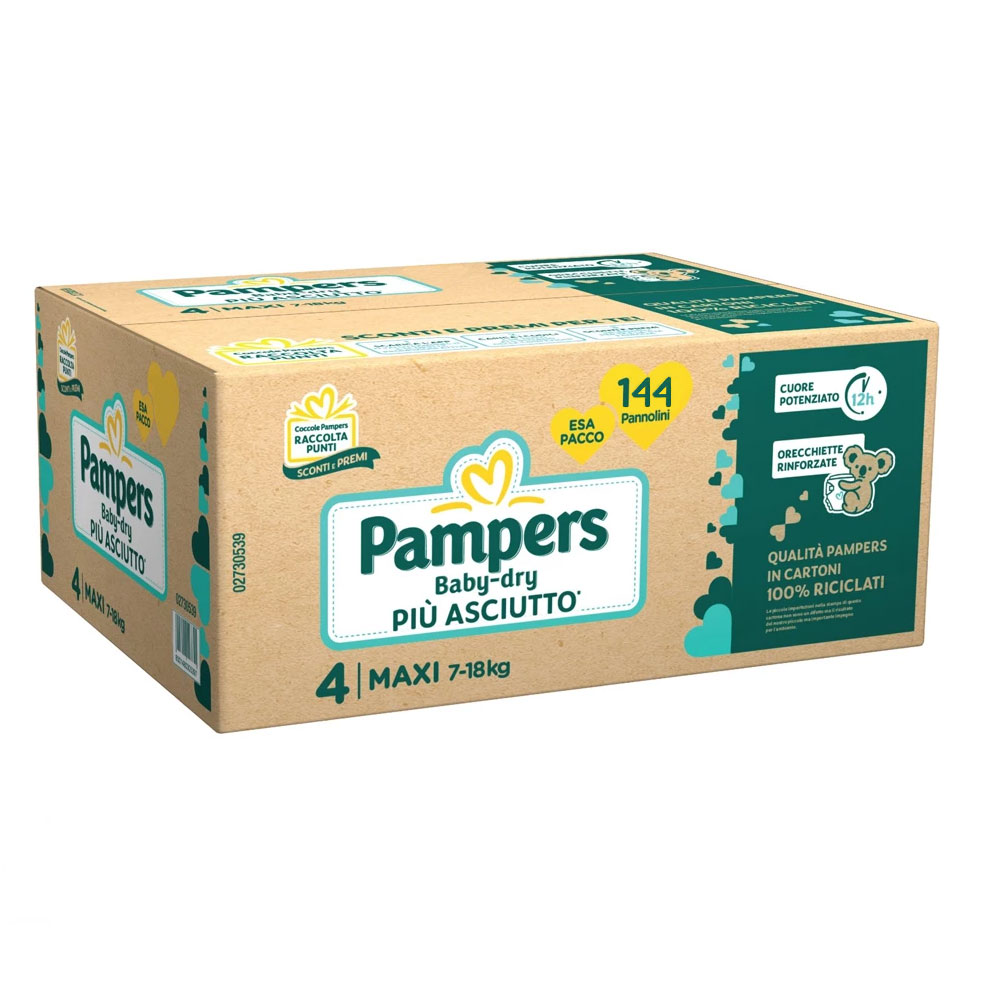 Papers Baby-Dry, Pannolini, Taglia 3 (6- 10kg) , Confezione da 198