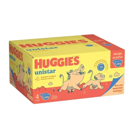 Huggies Unistar 4 Mega Pack - 144 pz