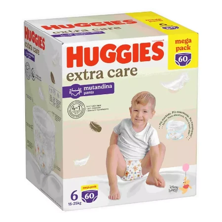 Huggies Extra Care Mutandina Mega Pack 6 15-25kg - 60 pz