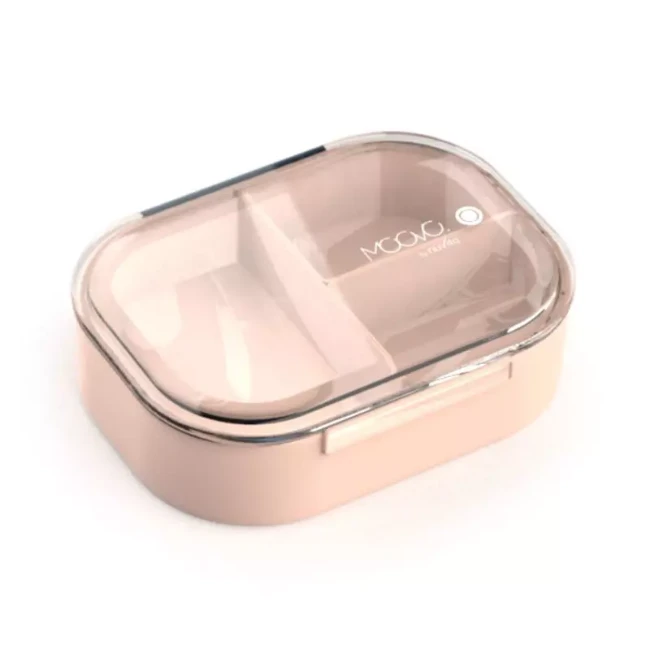 Nuvita Portamerenda Lunch Box con 3 Scomparti 490ml - English Rose