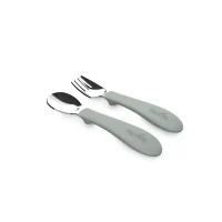 Nuvita Set Prime Posate in Acciaio con Manico -  Sage Green