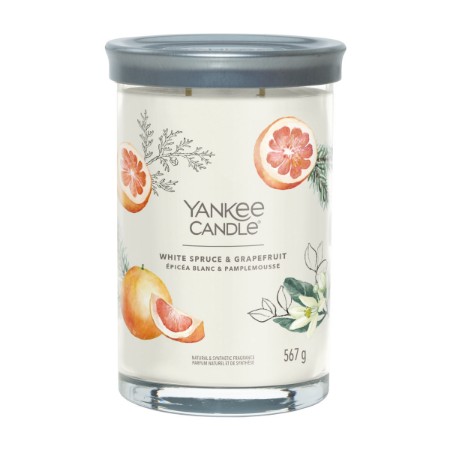 Yankee Candle Signature Candela in Tumbler Grande White Spruce Grapefruit 100 Ore