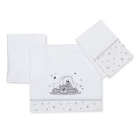 Foppapedretti Completo Lenzuola 3pz per Lettino Pikkoletto Dolcestella - Bianco