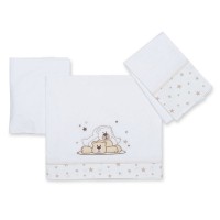 Foppapedretti Completo Lenzuola 3pz per Lettino Pikkoletto Dolcestella - Tortora