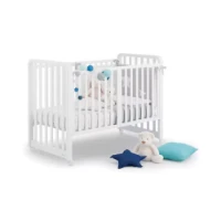 Azzurra Design Lettino Glam Trasformabile con Materasso, Set Piumone, Cuscino e Paracolpi