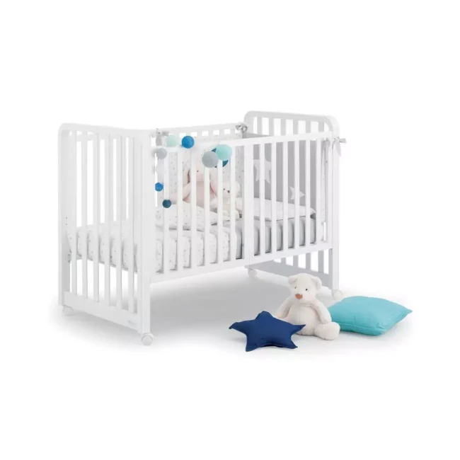 Azzurra Design Lettino Glam Trasformabile con Materasso, Set Piumone, Cuscino e Paracolpi