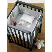 Azzurra Design Lettino Glam Trasformabile con Materasso, Set Piumone, Cuscino e Paracolpi