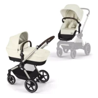 Cybex Duo Eos Lux 2in1 trasformabile da Passeggino con Seduta a Navicella - Seashell Beige