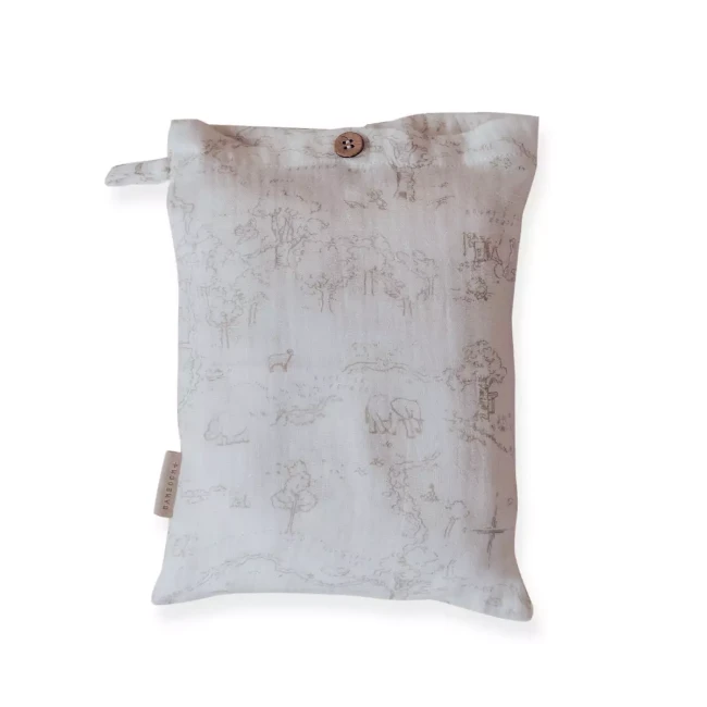 Bamboom Lenzuola e Federa per Culla e Carrozzina 75x100cm - Oyser Grey