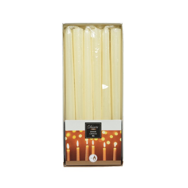 Set 12 Candele a Stelo Panna