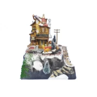 My Village Paesaggio Montagna Innevata XS per Villaggio Natalizio e Presepe 25x22x10cm 