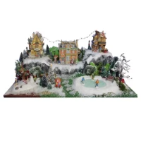 My Village Paesaggio Vallata per Villaggio Natalizio e Presepe 78 x 25 cm
