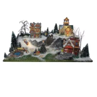 My Village Paesaggio Ghiacciaio per Villaggio Natalizio e Presepe 78 x 25 cm