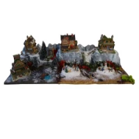 My Village Paesaggio Longhorn per Villaggio Natalizio e Presepe 120 x 22 cm