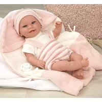 Arias Bambola Reborn Elegance Babyto Rosa con Sacco Nanna 35 cm 60750