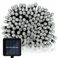 Catena Luminosa Solare 180 Led Bianco Freddo con Giochi Luce
