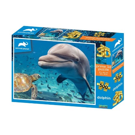 Prime 3D Puzzle Lenticolare 3D Animal Planet Dolphin 500 pezzi