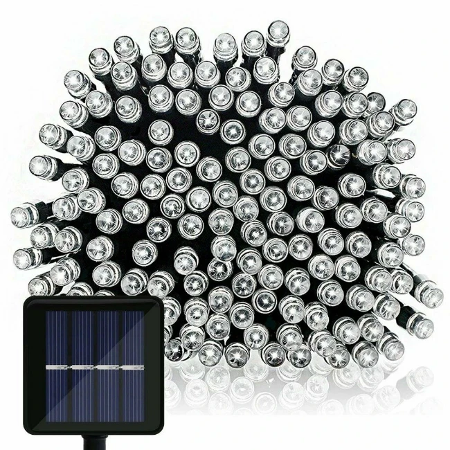 Catena Luminosa Solare 480 Led Bianco Freddo con Giochi Luce