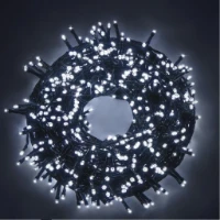 Catena Luminosa Solare 480 Led Bianco Freddo con Giochi Luce