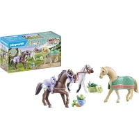 Playmobil Horse World Set 3 Cavalli con Selle 71356