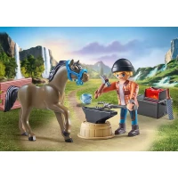 Playmobil Horse World Maniscalco con Cavallo 71357
