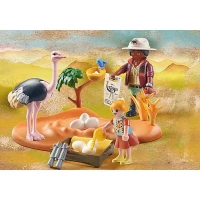 Playmobil Wiltopia - Nido di struzzo e custodi 71296