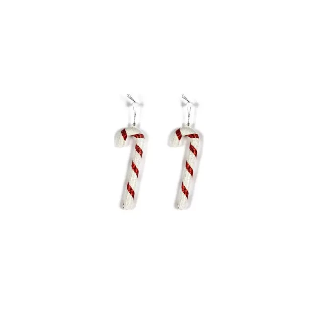 Appendini 2 pz Bastoncini Candy Cane per Albero di Natale