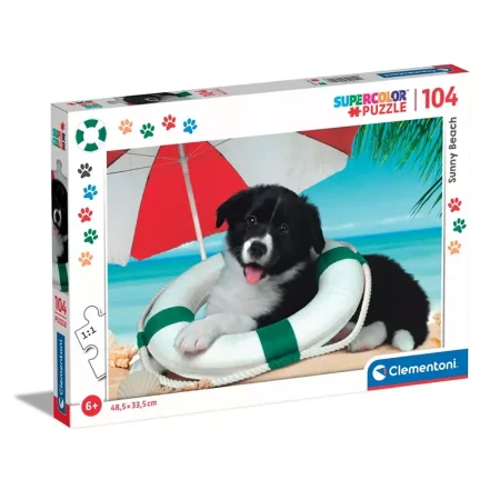 Clementoni Puzzle Animali Sunny Beach Cagnolino 104 pezzi