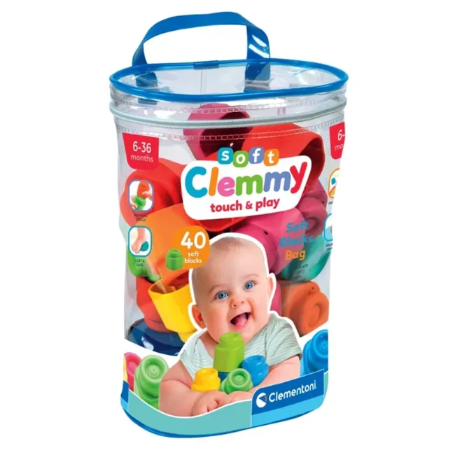 Clementoni Soft Clemmy - Sacca 40 Mattoncini