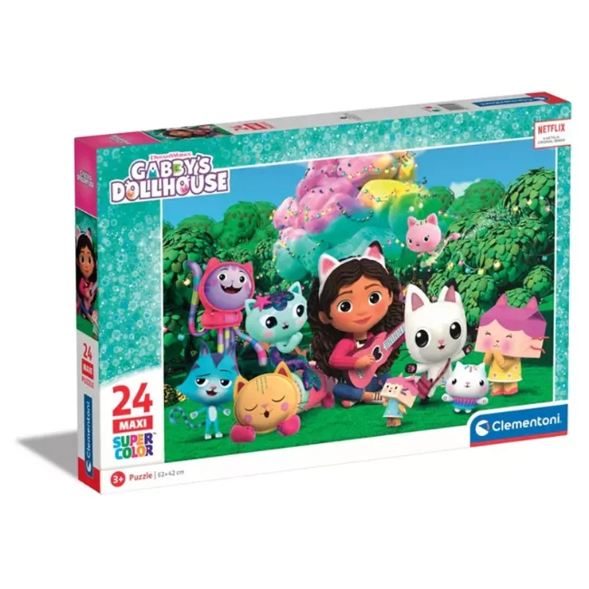 Clementoni Puzzle Gabby's Dollhouse Amici in Giardino 24 maxi pezzi