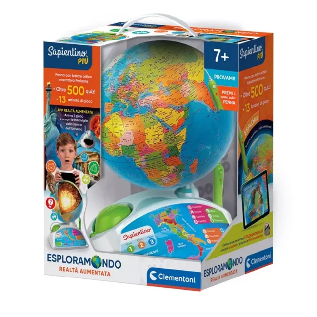 Clementoni Sapientino Più - Globo Interattivo Esploramondo Realtà Aumentata