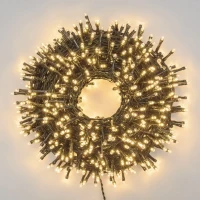 Catena Luminosa Solare 480 Led Bianco Caldo con Giochi Luce