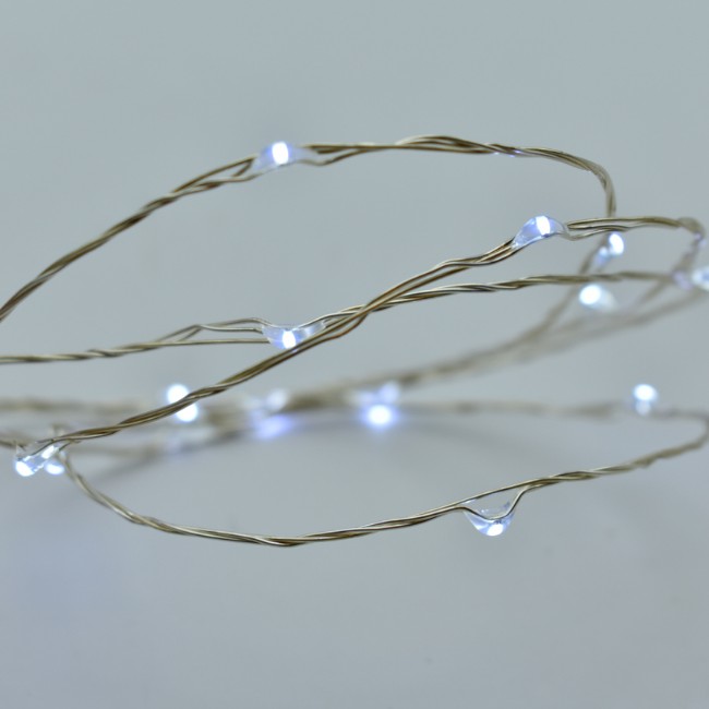 Prequ Catena di Luci 300 Nanoled Bianco Freddo 30 m a corrente, giochi luce, memory controller, IP44 