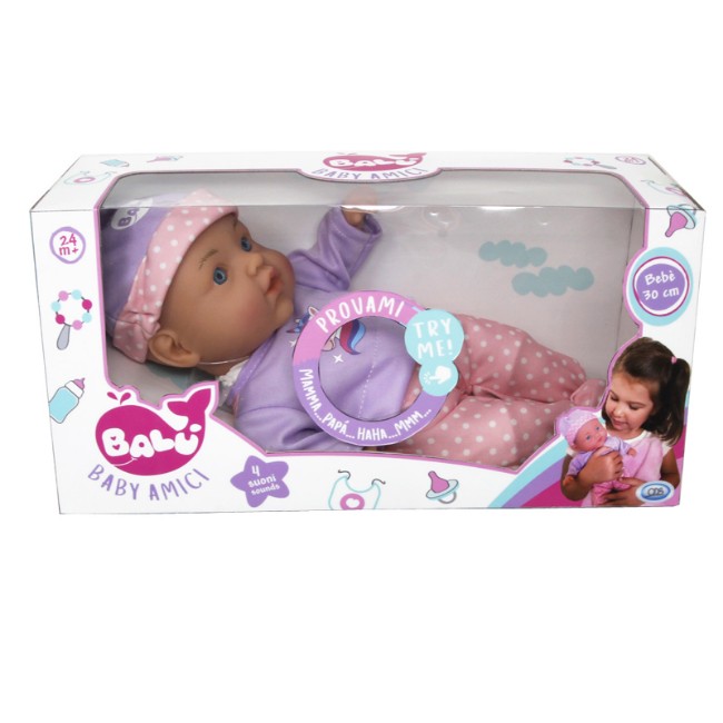 ODS Toys Balu' Baby Amici Bebè Corpo Morbido 30 cm con Suoni