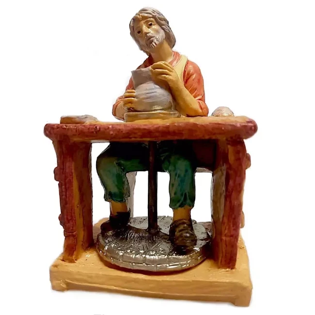 Uomo Vasaio tipo Legno per Presepe 10 cm