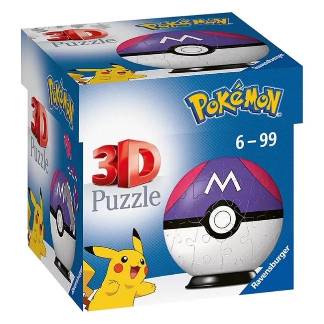 Ravensburger Puzzle 3D Pokemon Masterball Viola 52 pezzi