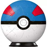Ravensburger Puzzle 3D Pokemon Superball Blu 54 pezzi