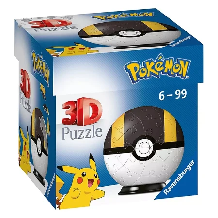 Ravensburger Puzzle 3D Pokemon Hyperball Nera 54 pezzi