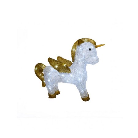 Unicorno in Piedi con LED da Interno ed Esterno 33 cm