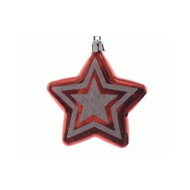 Stella Rossa e Glitterata per Albero