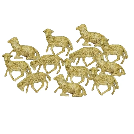 Statuine Pecorelle per Presepe 12 pz