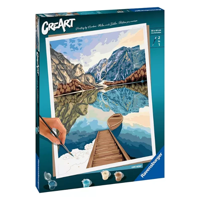 Ravensburger CreArt Serie  Premium B Art Collection Lago di Montagna per Dipingere