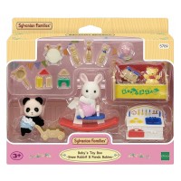 Sylvanian Families Scatola Giochi Bebé Coniglio Neve e Bebé Panda