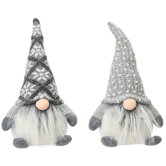 Christmas Decoration Gnomo di Natale 30 cm Grigio