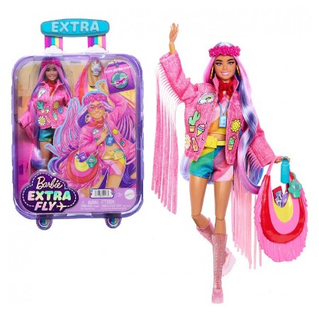 Barbie Extra Fly Bambola Viaggiatrice con Look a Tema Deserto