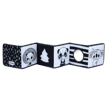 Tiny Love Primo Libro Illustrato in Stoffa Fronte e Retro Black and White Decor.