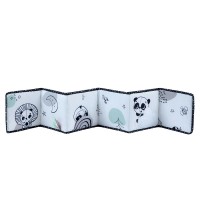 Tiny Love Primo Libro Illustrato in Stoffa Fronte e Retro Black and White Decor.